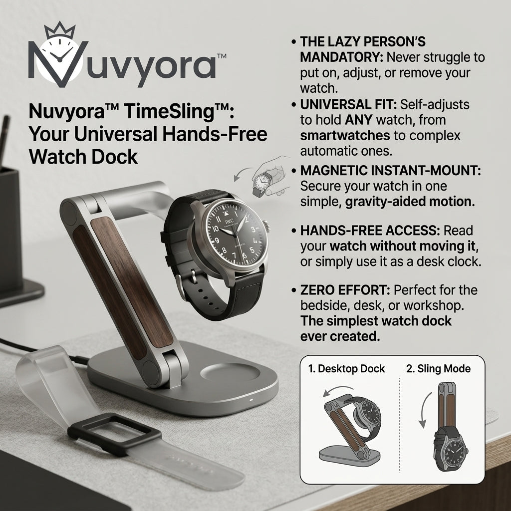 Nuvyora™ TimeSling™ Universal Hands-Free Watch Dock