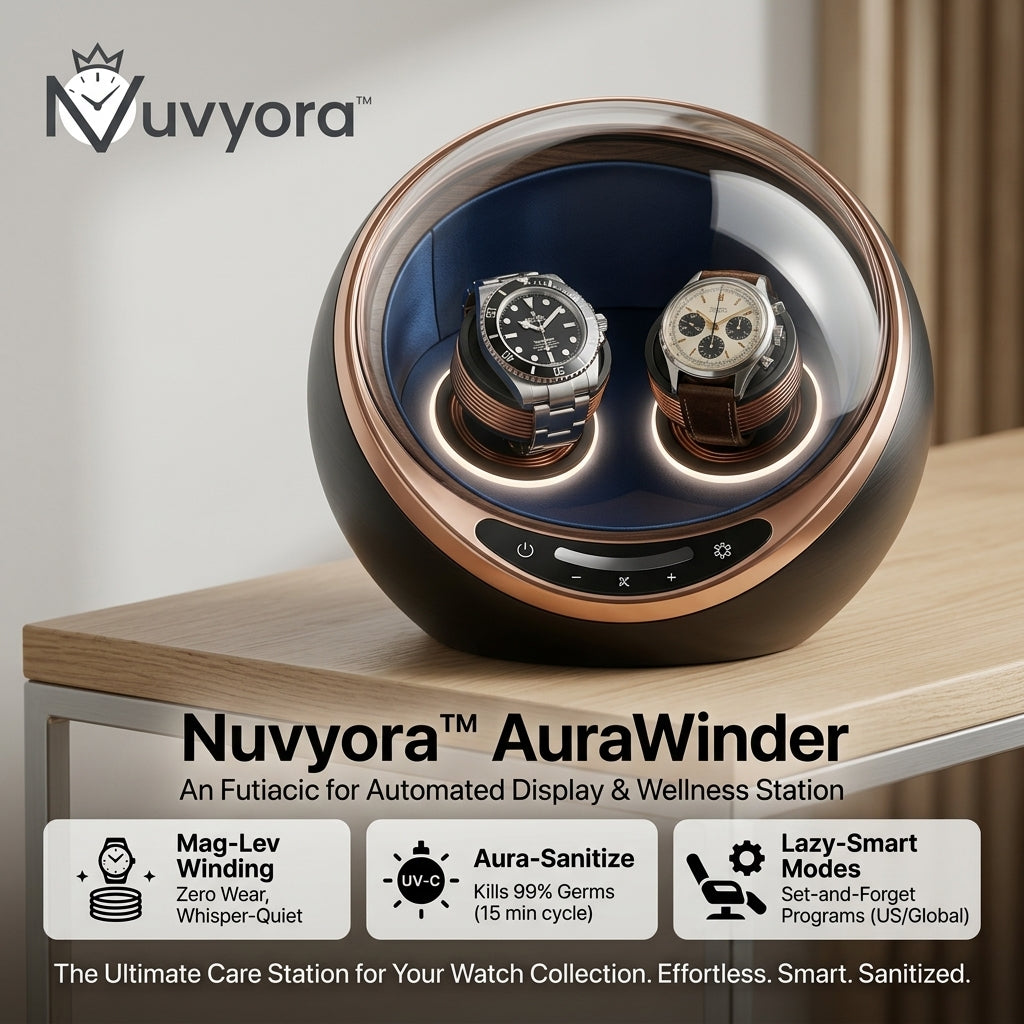 Nuvyora™ AuraWinder Luxury Watch Wellness Station